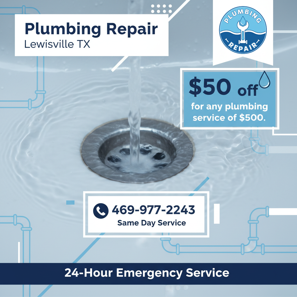 Plumbing service coupons Lewisville TX - save on plumbing repairs